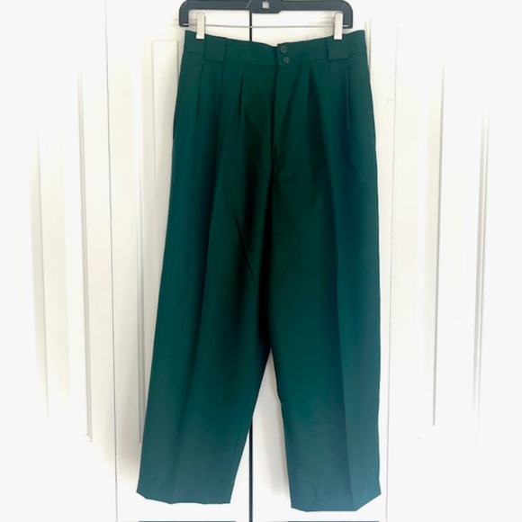 Vintage 80's Collectible Gold by Giorgio Sant’ Angelo Wool Trousers - Picture 2 of 9